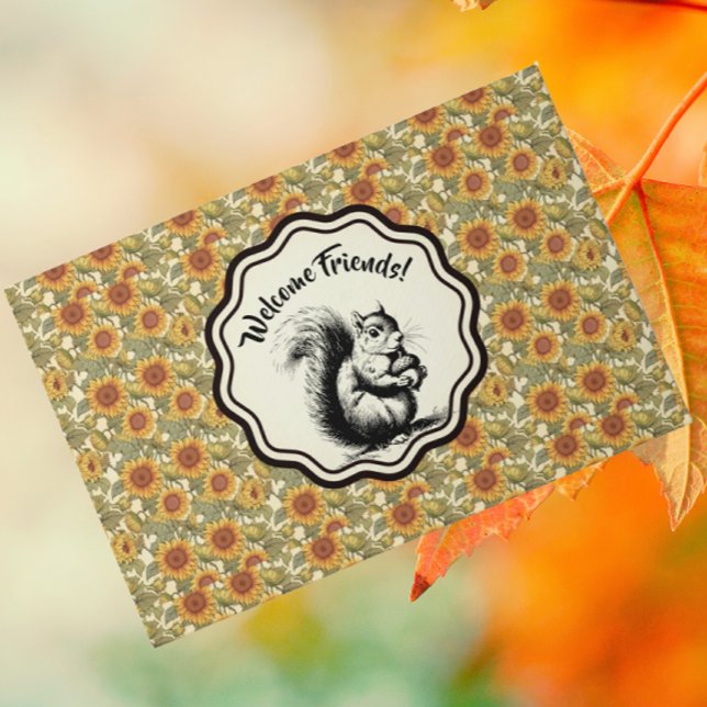 Paillasson William Morris Customise des tournesols et des écu (Personalize this doormat!)