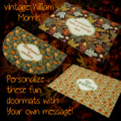 Paillasson William Morris Customisé jardinier d'automne