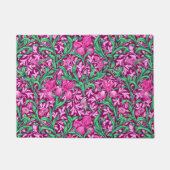 Paillasson William Morris Irises, Fuchsia Pink and Wine (Devant)