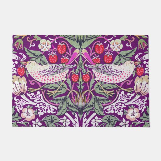 Paillasson William Morris Strawberry Thief Bienvenue (Devant)