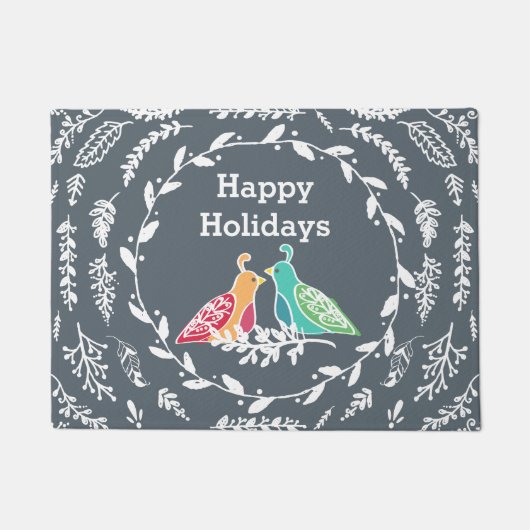 Paillasson Winter Wives Rustic Inséparables par Cindy Bendel (Devant)