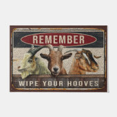 Paillasson Wipe your hoovesRug, Funny goat doormat (Devant)