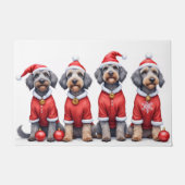 Paillasson Wirehaired Pointing Griffon Christmas Dress Santa  (Devant)