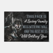 Paillasson Wolf cool Dit Doormat, Citations Drôle (Devant)