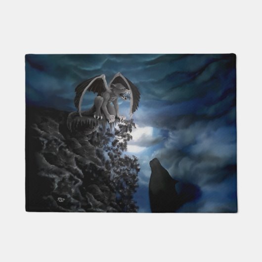 Paillasson Wolf Moon - Wolf avec Golem (Devant)