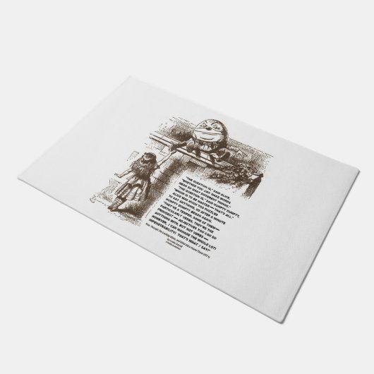 Paillasson Wonderland Alice Humpty Dumpty Conversation Citati (Incliné)