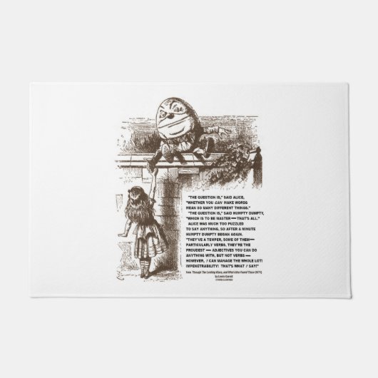 Paillasson Wonderland Alice Humpty Dumpty Conversation Citati (Devant)