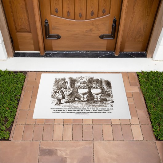 Paillasson Wonderland Alice Tweedledum Tweedledee Logic Qte (De plein air)