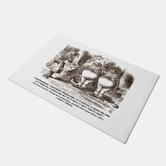Paillasson Wonderland Alice Tweedledum Tweedledee Logic Qte (Incliné)