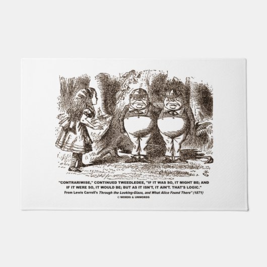 Paillasson Wonderland Alice Tweedledum Tweedledee Logic Qte (Devant)