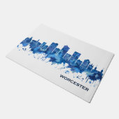 Paillasson Worcester Massachusetts Skyline Blue (Incliné)