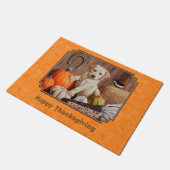 Paillasson Yellow Lab Pup et Pumkin Harvest Orange (Incliné)