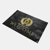 Paillasson Yoga Instructor Gold Meditation Posture Symbole Ze (Incliné)