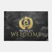 Paillasson Yoga Instructor Gold Meditation Posture Symbole Ze (Devant)