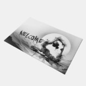 Paillasson Yoga Reiki à une jambe King Pigeon Pose Aquarelle (Incliné)