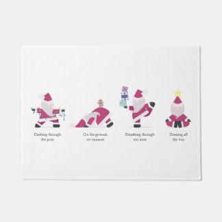Paillasson  Yogi Père Noël Funny Yoga Pun Noël Carte