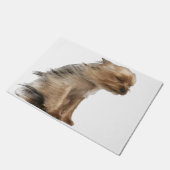 Paillasson Yorkshire Terrier aux cheveux dans le vent (Incliné)