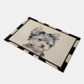 Paillasson Yorkshire Terrier Puppy Peinture Chien original (Incliné)