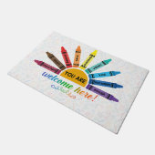 Paillasson You Are Welcome Here Mat, Crayons Doormat (Incliné)