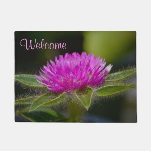 Paillasson Zazzle Gomphrena rose (Devant)