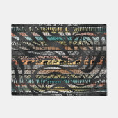 Paillasson Zebra, un Motif africain tribal branché Imprimer (Devant)