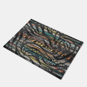 Paillasson Zebra, un Motif africain tribal branché Imprimer (Incliné)