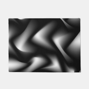 Paillasson Zèbre abstrait noir et blanc