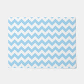 Paillasson Zigzag bleu, Chevron bleu, Motif géométrique (Devant)