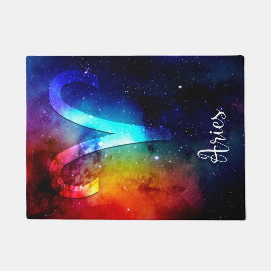 Paillasson Zodiac : Aries Space Rainbow (Devant)