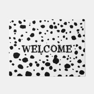 Paillasson Zones de chien dalmate   Mat d'accueil personnalis