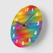 Pailles multicolores Abstraites horloge murale acr (Angle)