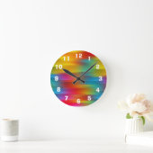 Pailles multicolores Abstraites horloge murale acr (Maison)