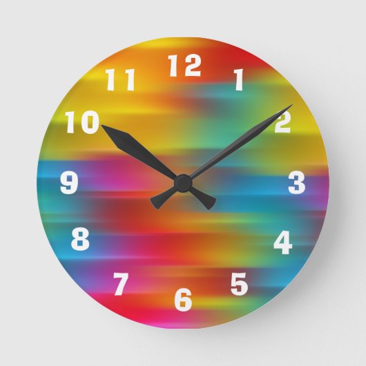 Pailles multicolores Abstraites horloge murale acr (Recto)