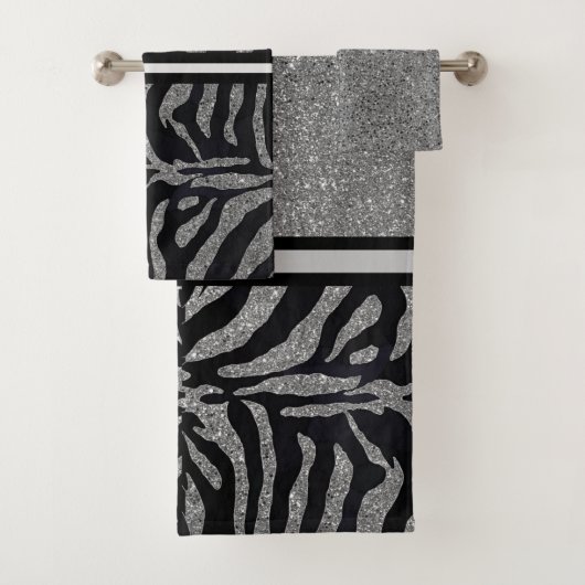 Pailleté Argent Chic avec Zèbre Noir / Chic (En situation)