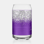Pailleté Argent Indigo Violet Glam Nom (Droite)