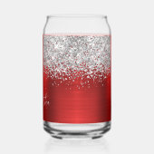 Pailleté Argent Rouge Clair Glam Nom (Gauche)