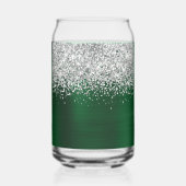 Pailleté Argent Vert Foncé Glam Nom (Verso)