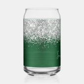 Pailleté Argent Vert Foncé Glam Nom (Droite)