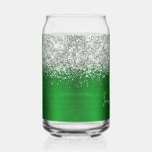 Pailleté Argent Vert Glamour Nom (Droite)
