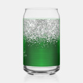 Pailleté Argent Vert Glamour Nom (Gauche)