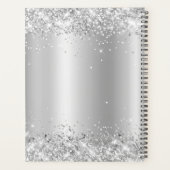 Pailleté Argenté Clair Ombré Feuille Monogramme (Dos)