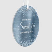 Pailleté Bleu Clair Feuille Sweet 16 (devant)