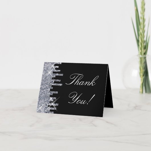 Pailleté Noir/Argent Glamour Merci (Devant)