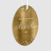 Pailleté Or Feuille Notre Premier Noël (devant)