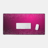 Pailleté rose chaud élégant argent (Clavier et souris)