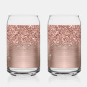 Pailleté Rose Gold Glam Nom (Gauche)