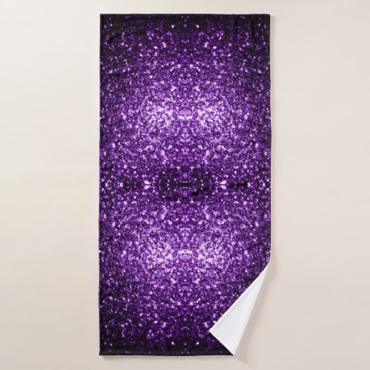 Pailletés violet foncé (Serviette de bain)
