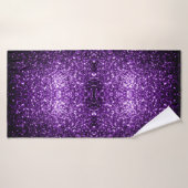 Pailletés violet foncé (Serviette de bain)