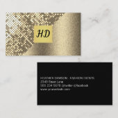 Pailletten en Glitters / Gouden Luxe Visitekaartje (Voorkant / Achterkant)