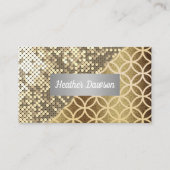 Pailletten Glans en Patroon Visitekaartje (Voorkant)